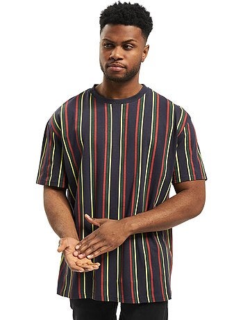 T-shirt motif/style rayures rétro - urban classics