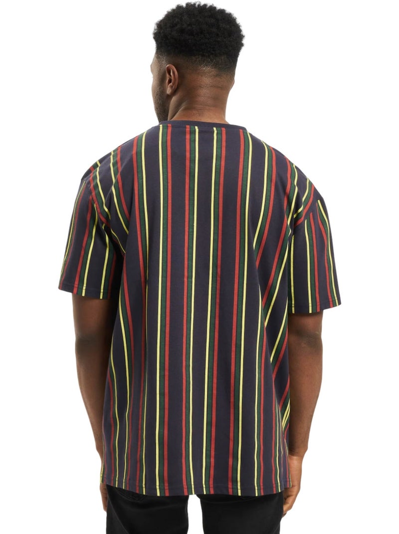 T-shirt motif/style rayures rétro - urban classics Bleu nuit - Kiabi