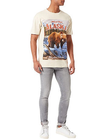 T-shirt motif/style rétro alaska - mister tee