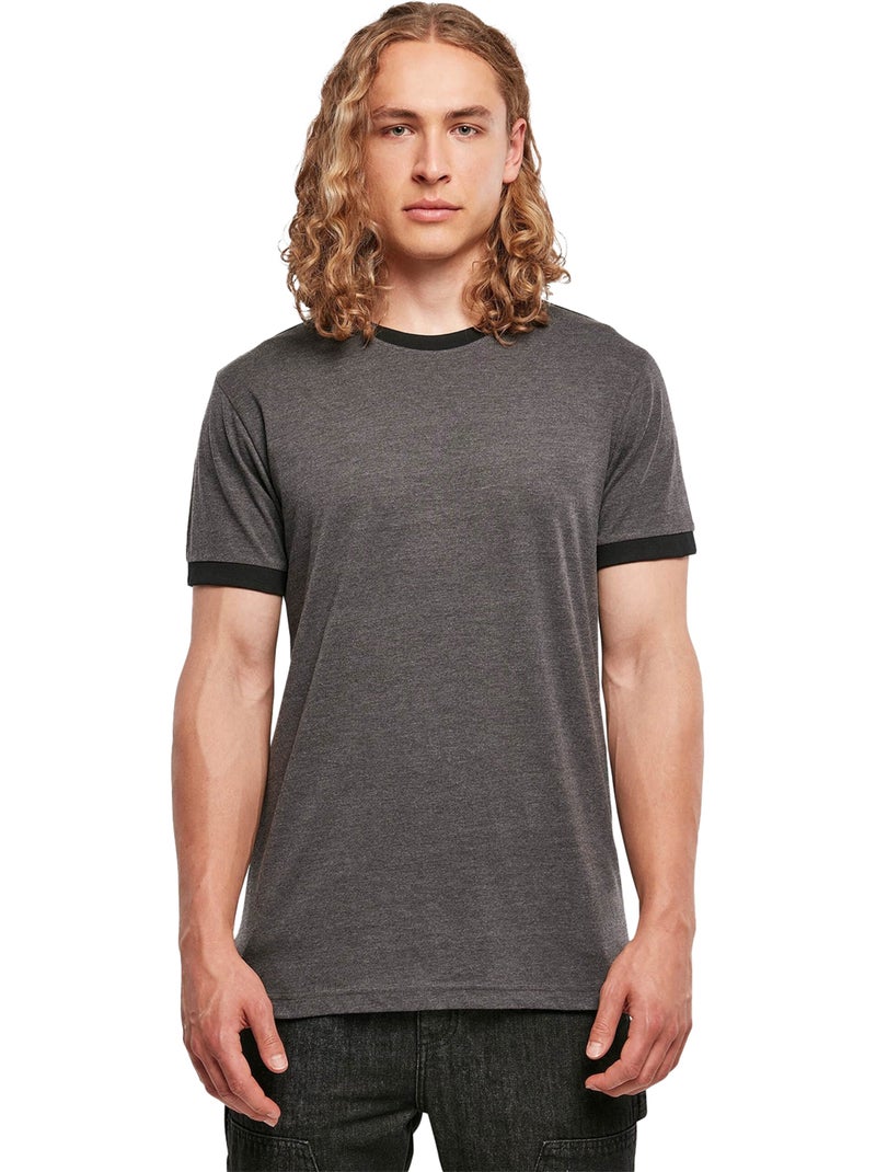 T-shirt motif/style ringer - build your brand Bleu marine - Kiabi