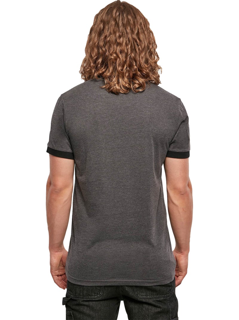 T-shirt motif/style ringer - build your brand Bleu marine - Kiabi