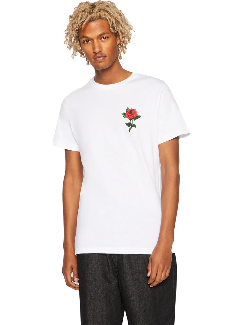 T-shirt motif/style rose - mister tee Blanc - Kiabi