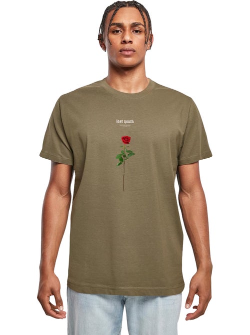 T-shirt motif/style rose lost youth - mister tee - Kiabi