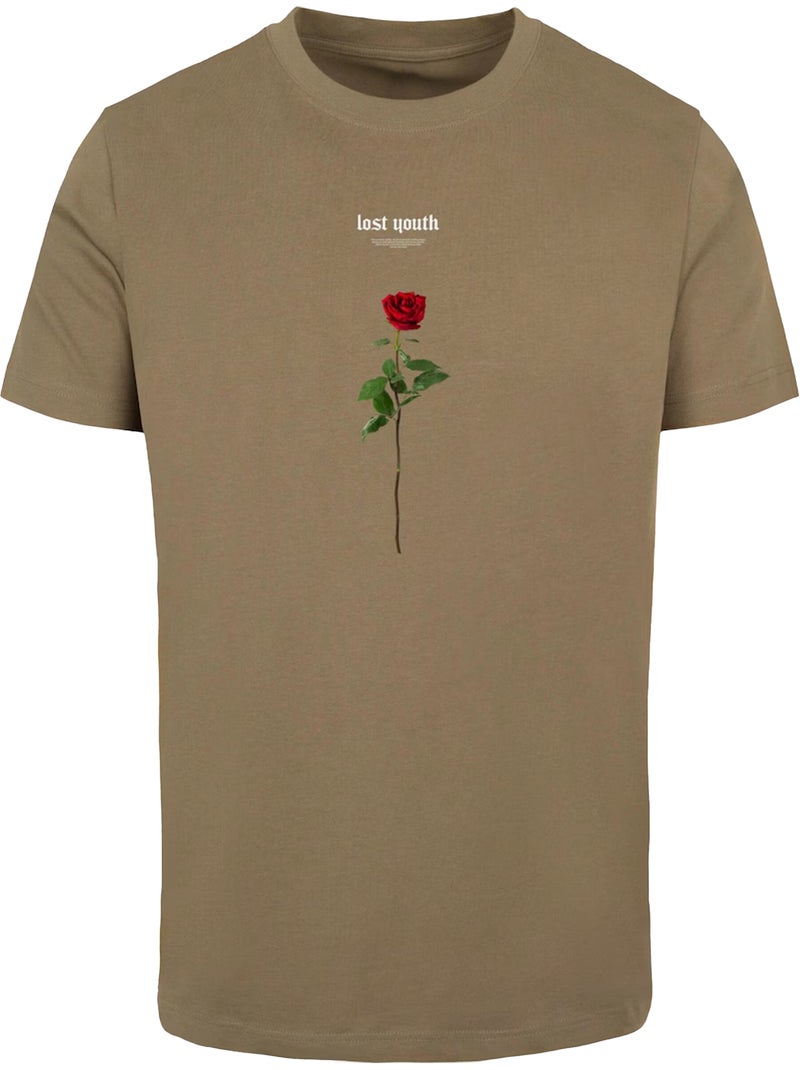 T-shirt motif/style rose lost youth - mister tee Kaki - Kiabi
