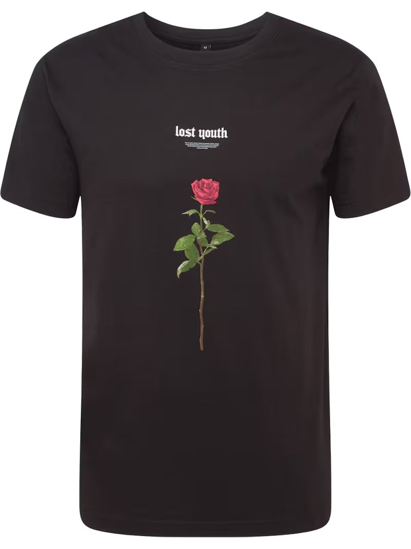 T-shirt motif/style rose lost youth - mister tee Noir - Kiabi