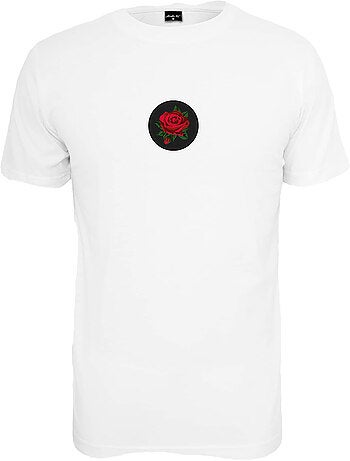 T-shirt motif/style rose sur écusson - mister tee