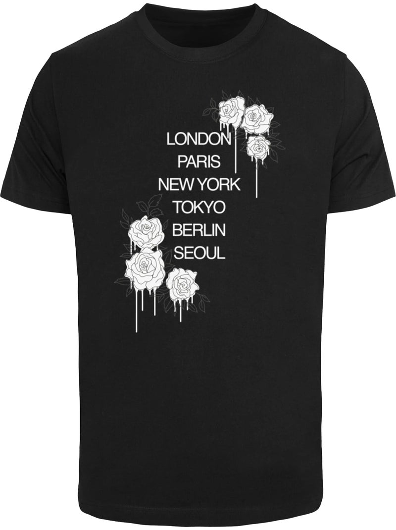 T-shirt motif/style roses city - mister tee Noir - Kiabi
