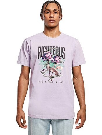 T-shirt motif/style roses righteous - mister tee