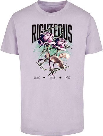 T-shirt motif/style roses righteous - mister tee