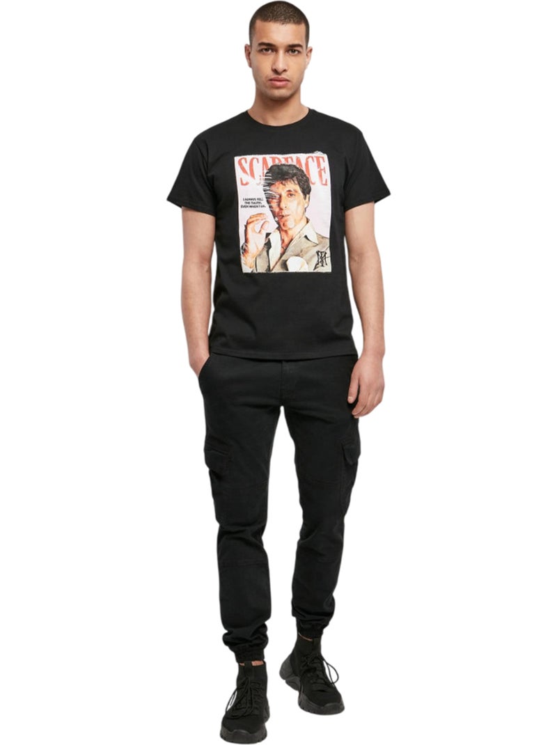T-shirt motif/style scarface magazine cover - merchcode (tony montana) Noir - Kiabi