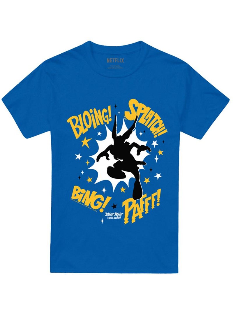 T-shirt motif/style silhouette de combat - asterix (astérix) Bleu roi - Kiabi