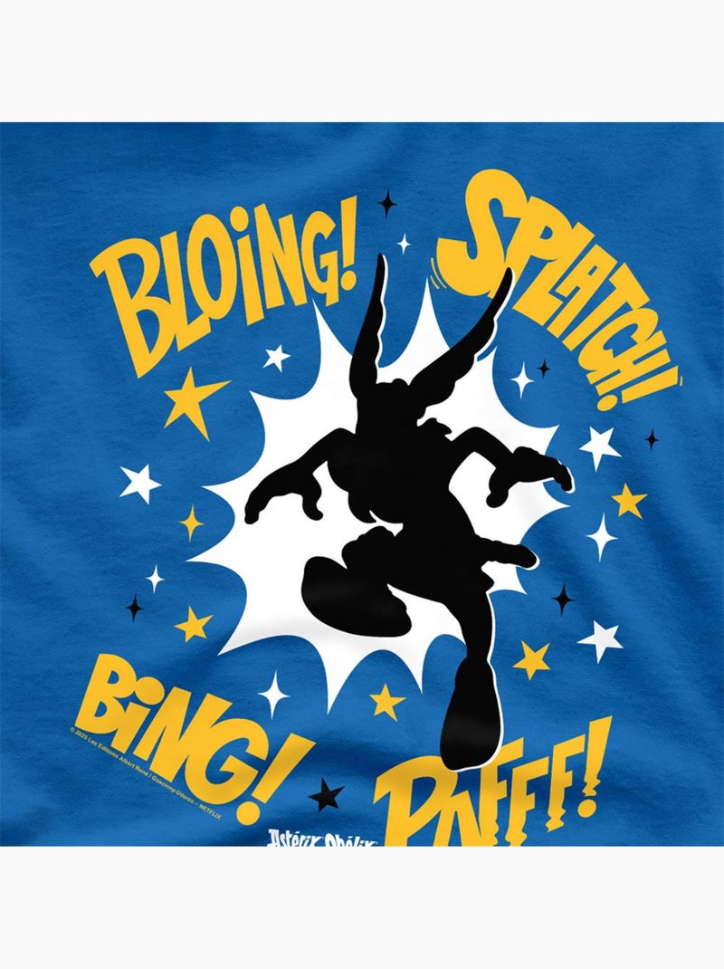 T-shirt motif/style silhouette de combat - asterix (astérix) Bleu roi - Kiabi