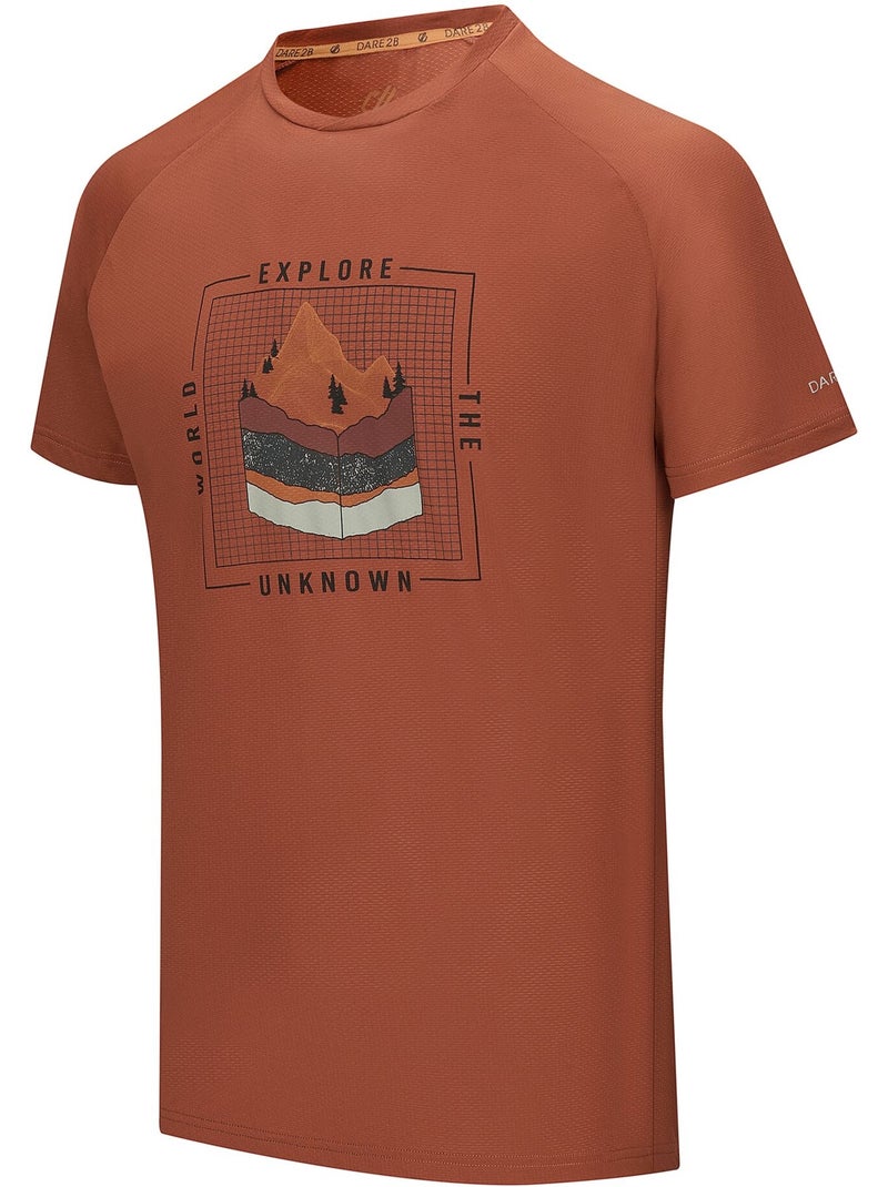 T-shirt motif/style superposé tech - dare 2b Orange - Kiabi