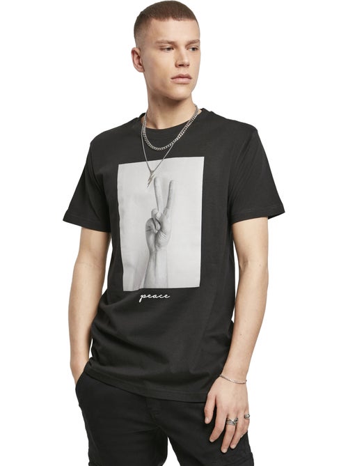 T-shirt motif/style symbole de la paix - mister tee - Kiabi