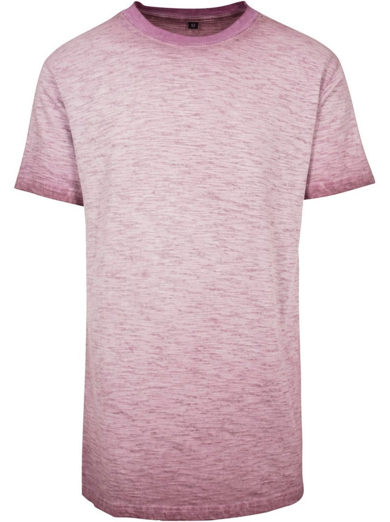 T-shirt motif/style teinture par pulvérisation - build your brand Bordeaux - Kiabi
