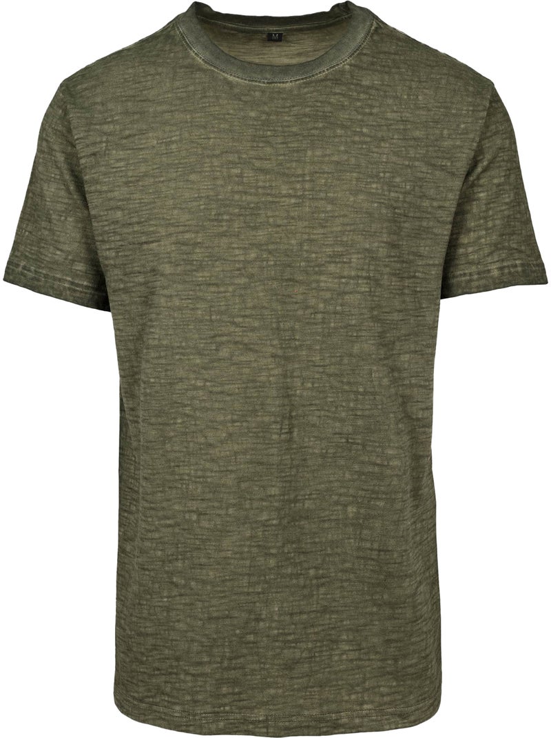 T-shirt motif/style teinture par pulvérisation - build your brand Vert olive - Kiabi