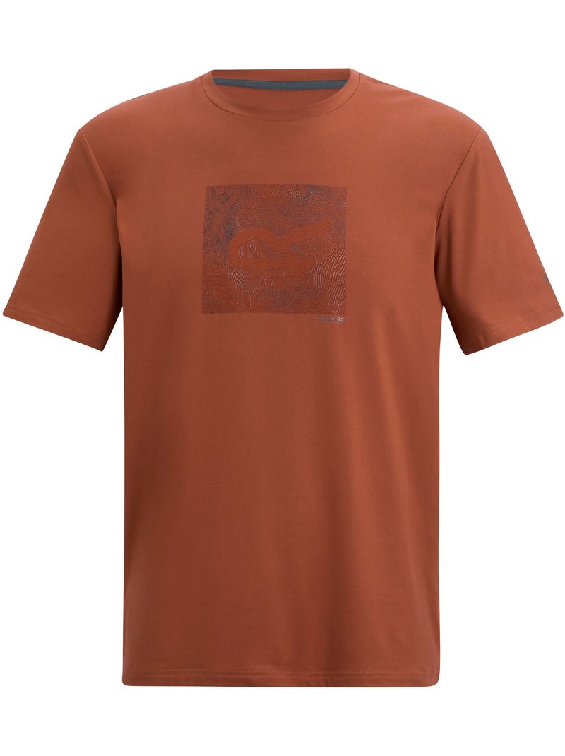 T-shirt motif/style topographique fingal - regatta Rouge brique - Kiabi