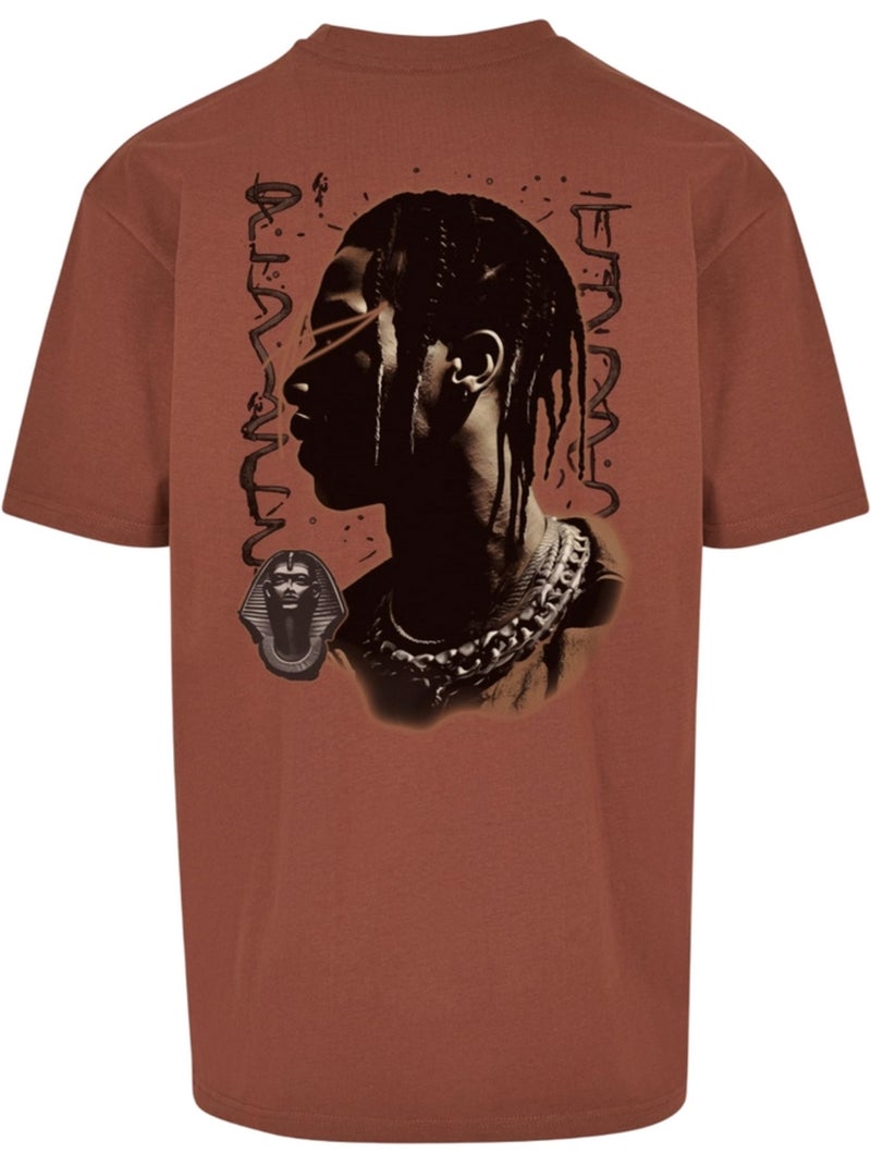 T-shirt motif/style travis scott giza - mister tee Orange corail - Kiabi