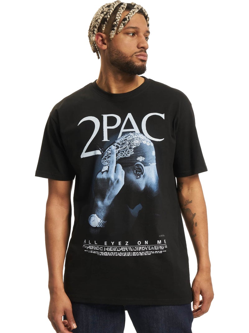 T-shirt motif/style tupac shakur all f*ck the world 2.0 - mister tee Noir - Kiabi