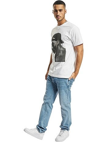T-shirt motif/style tupac shakur cracked background - mister tee