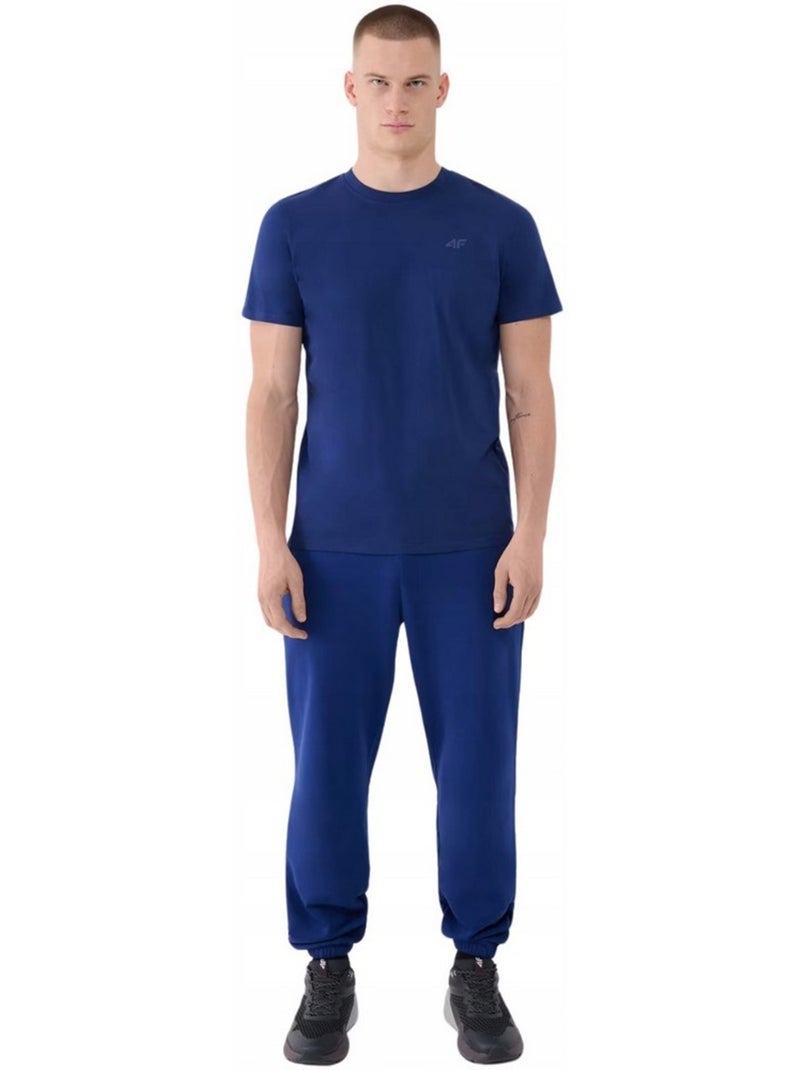 T-shirt motif/style uni - 4f Bleu foncé - Kiabi