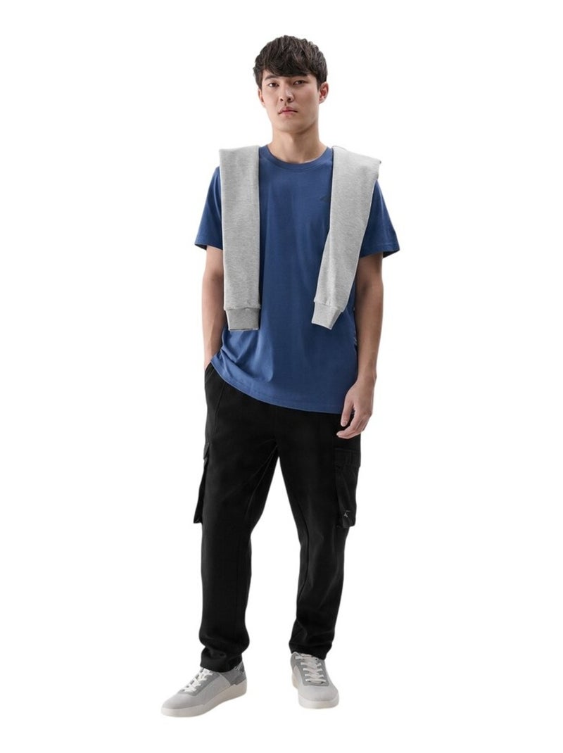 T-shirt motif/style uni - 4f Bleu - Kiabi