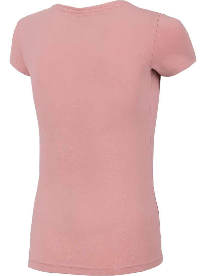 T-shirt motif/style uni - 4f Rose clair - Kiabi