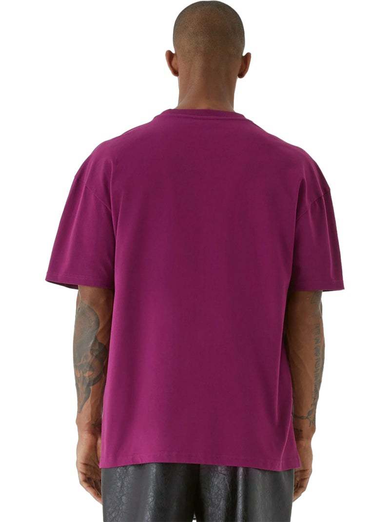 T-shirt motif/style uni - 9n1m sense Violet aubergine - Kiabi