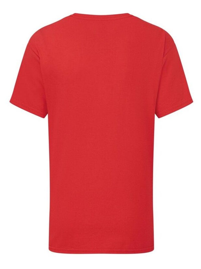 T-shirt motif/style uni - fruit of the loom Rouge - Kiabi