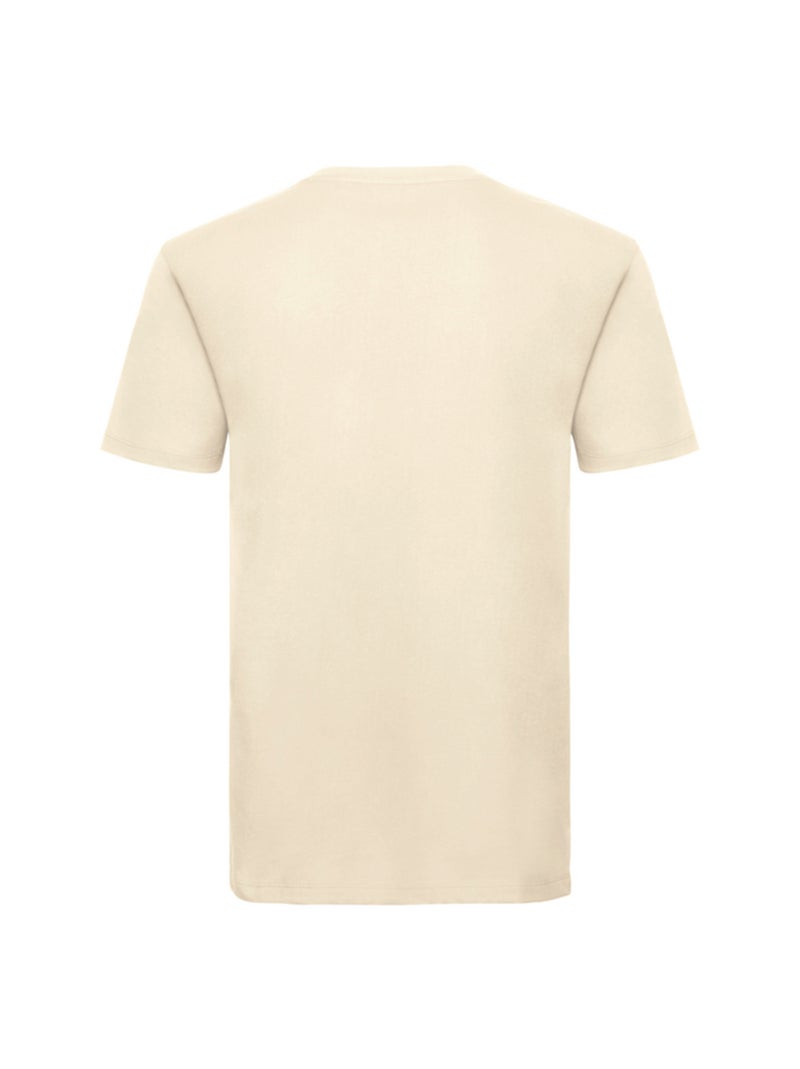 T-shirt motif/style uni - russell pure organic Blanc Beige - Kiabi