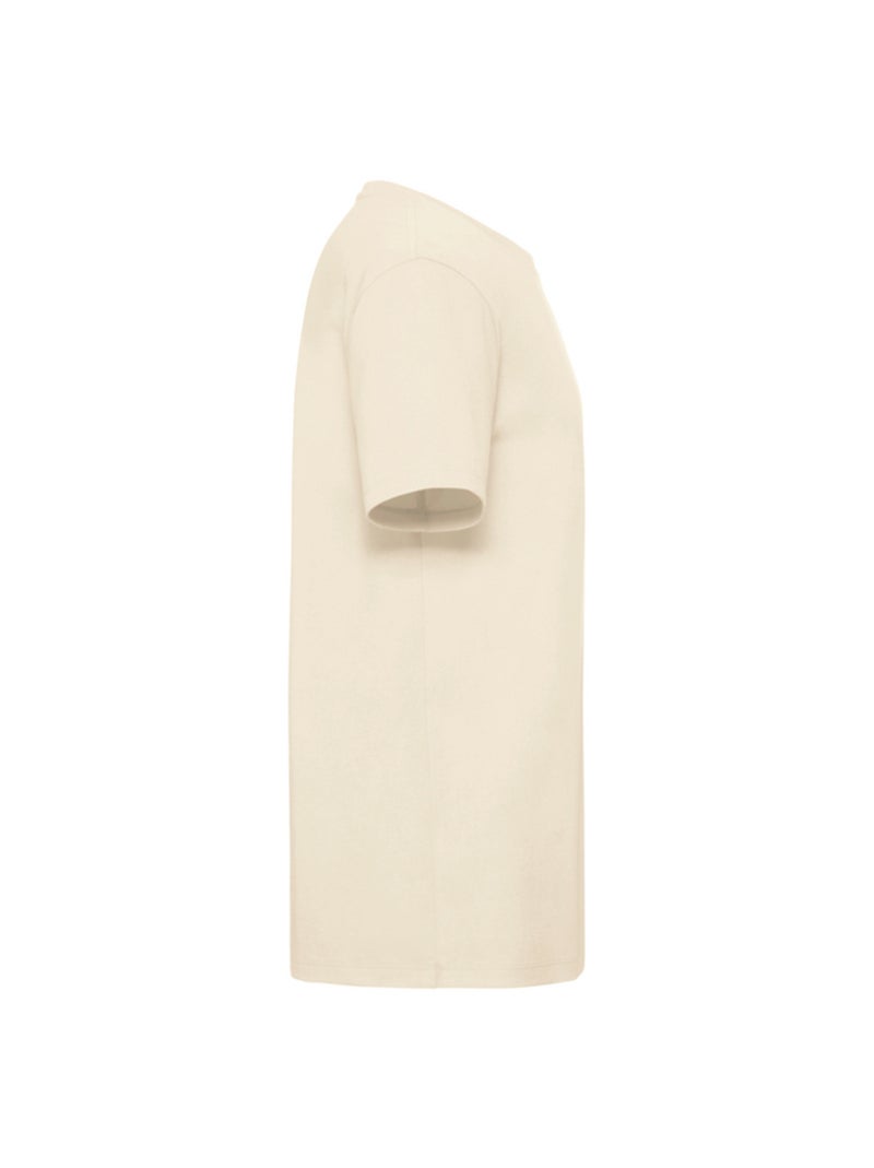 T-shirt motif/style uni - russell pure organic Blanc Beige - Kiabi