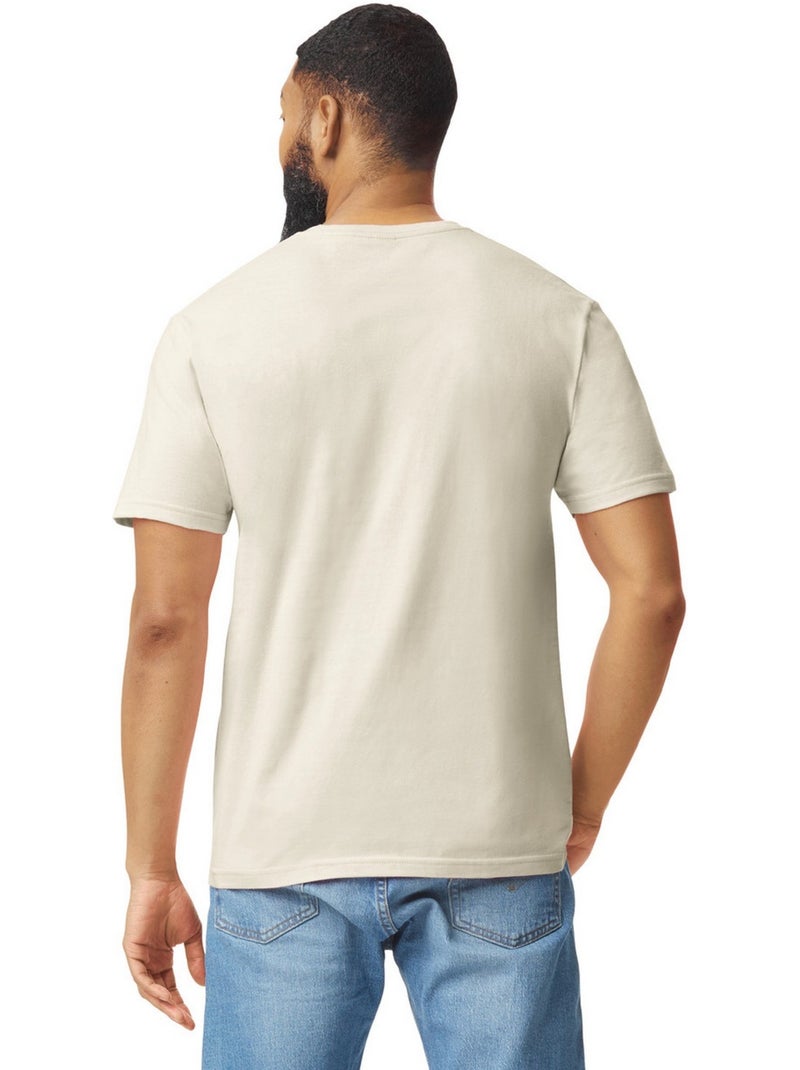 T-shirt motif/style uni softstyle - gildan Blanc Beige - Kiabi