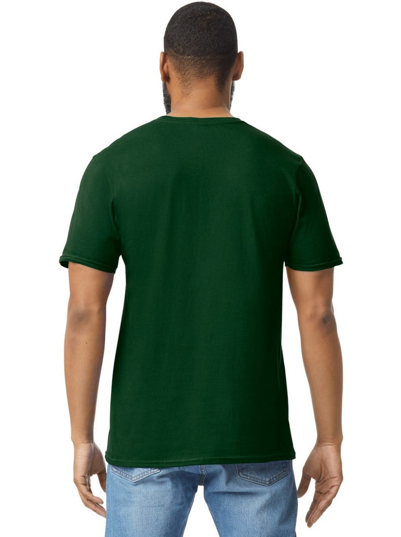 T-shirt motif/style uni softstyle - gildan Vert forêt - Kiabi