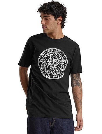 T-shirt motif/style visage de lion - mister tee
