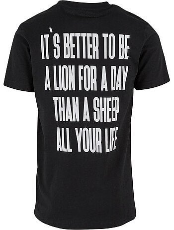 T-shirt motif/style visage de lion - mister tee