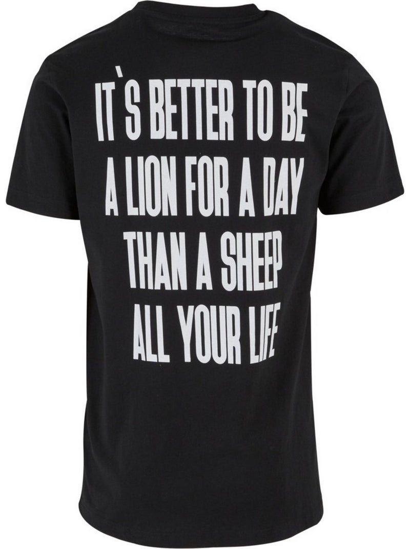 T-shirt motif/style visage de lion - mister tee Noir - Kiabi