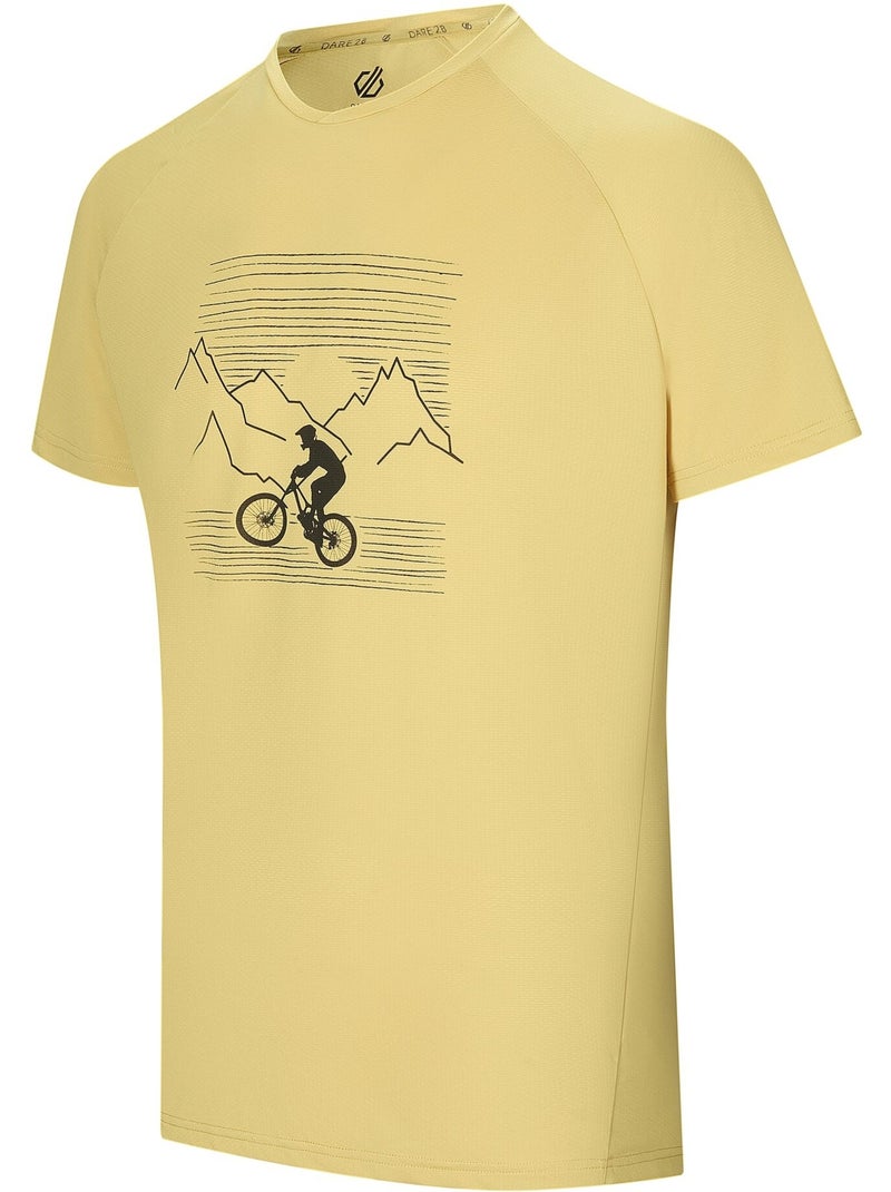 T-shirt motif/style vtt tech - dare 2b Jaune - Kiabi