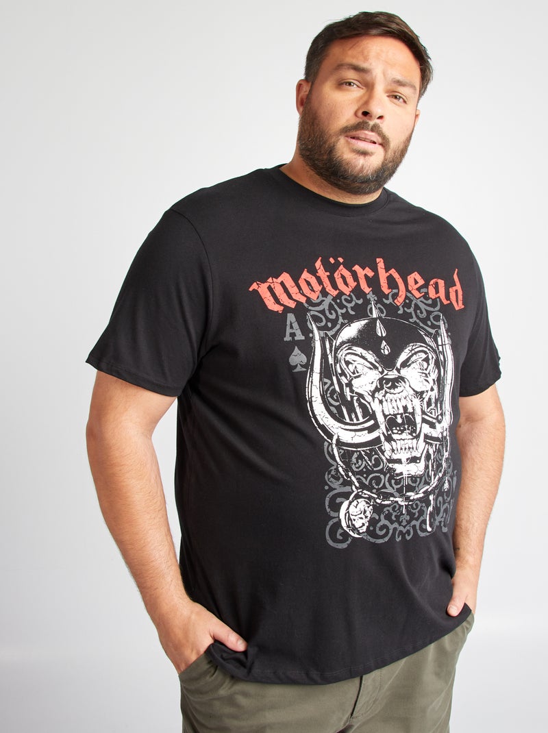 T-shirt 'Motorhead' manches courtes noir - Kiabi