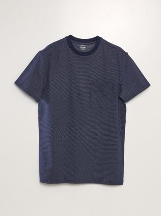 T-shirt moucheté à poche poitrine