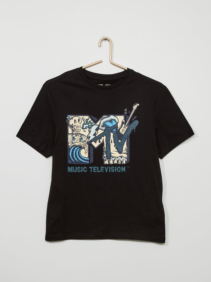 T-shirt 'MTV' en jersey noir - Kiabi