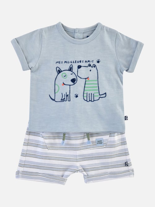 T SHIRT NAISSANCE SHORT ET BANDANA ELOUAN - Kiabi