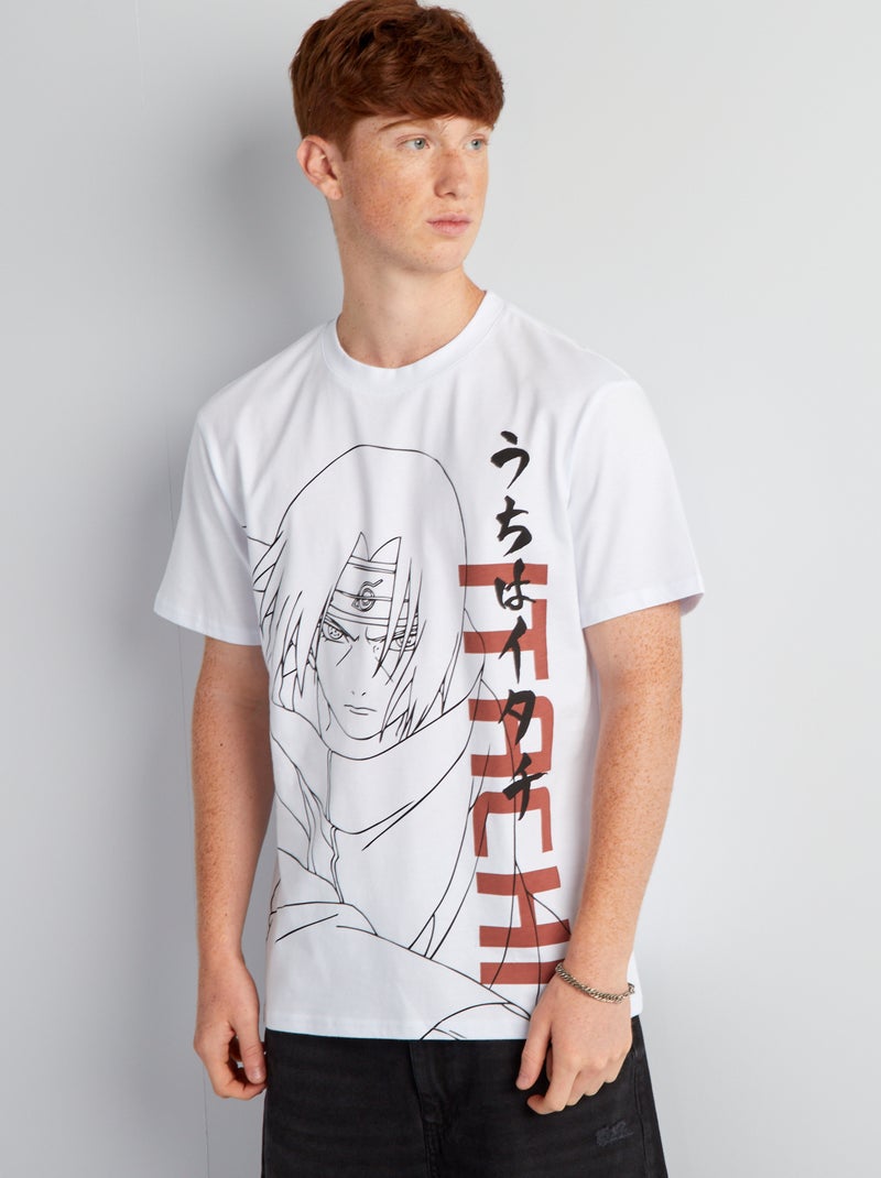 T-shirt 'Naruto' à col rond blanc - Kiabi