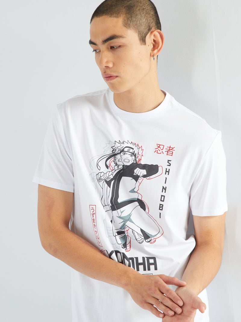 T-shirt 'Naruto' en jersey Blanc - Kiabi