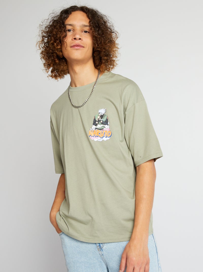 T-shirt 'Naruto' en jersey Kaki - Kiabi