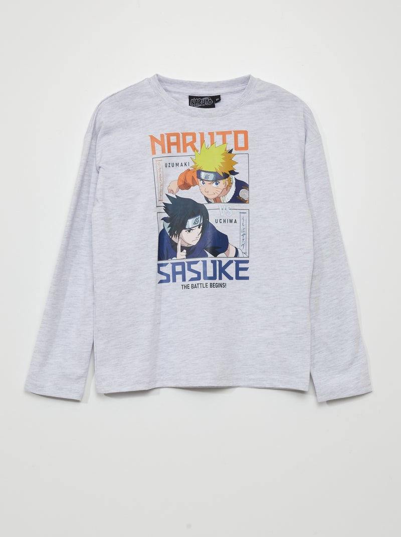 T-shirt 'Naruto' manches courtes Gris - Kiabi