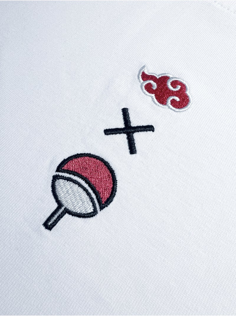 T-shirt naruto shippuden akatsuki x uchiha - regular Blanc - Kiabi