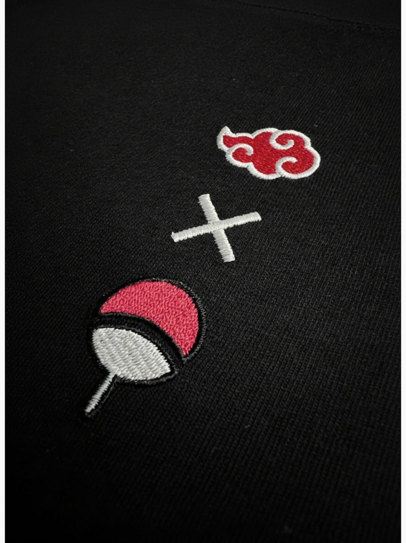 T-shirt naruto shippuden akatsuki x uchiha - regular Noir - Kiabi