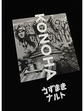 T-shirt Naruto Shippuden Konoha Rock - Oversized