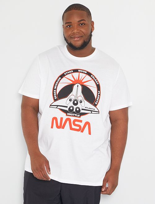 T-shirt 'NASA'                             blanc 
