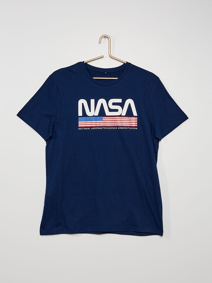 T-shirt 'NASA' bleu navy - Kiabi